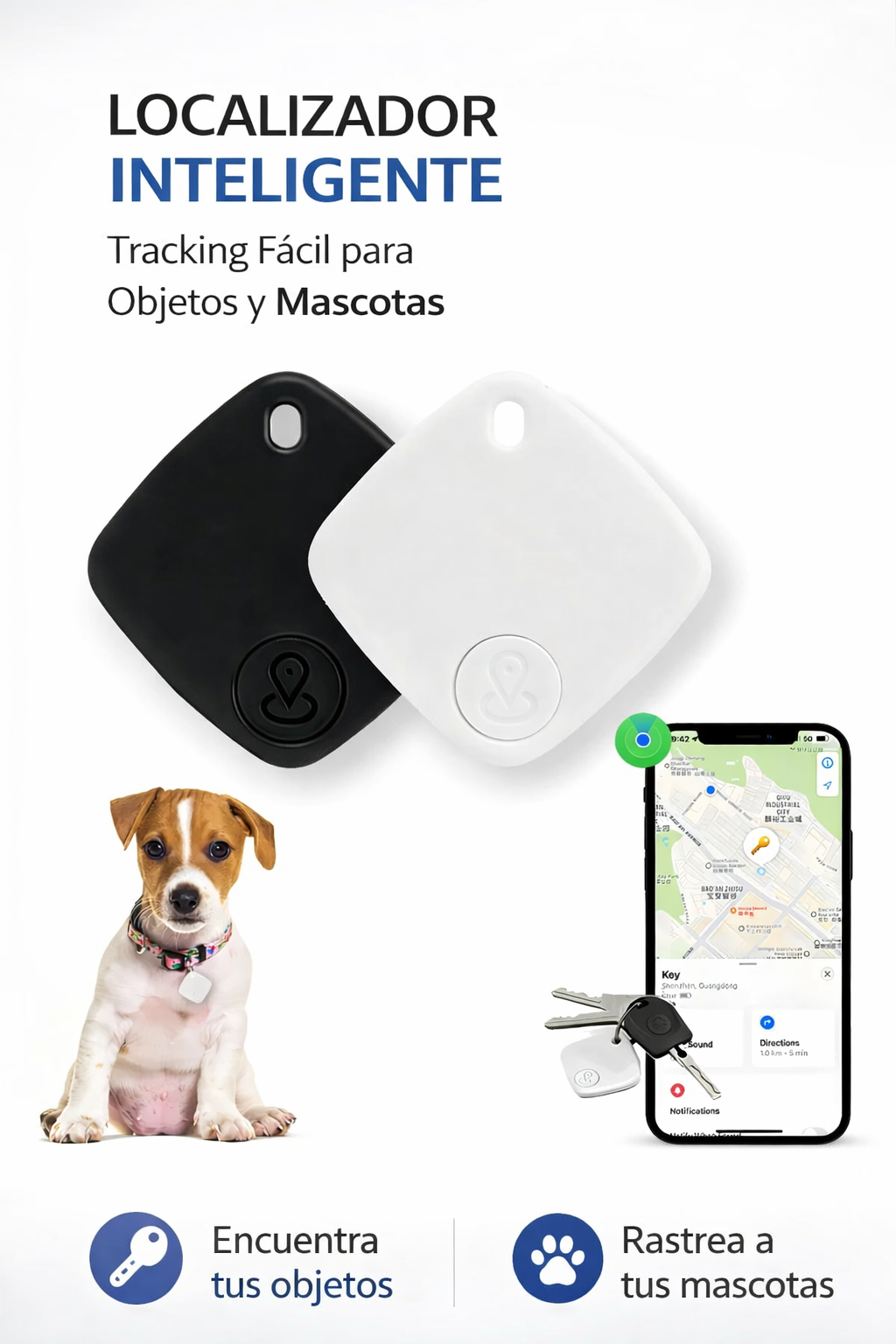 📍 Localizador Inteligente Compatible con Apple Find My – Encuentra tus objetos más fácil
