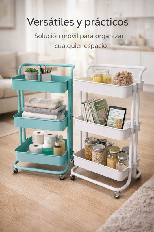 🛒 Carro Estante Modular con Ruedas – Orden y movilidad para cada espacio
