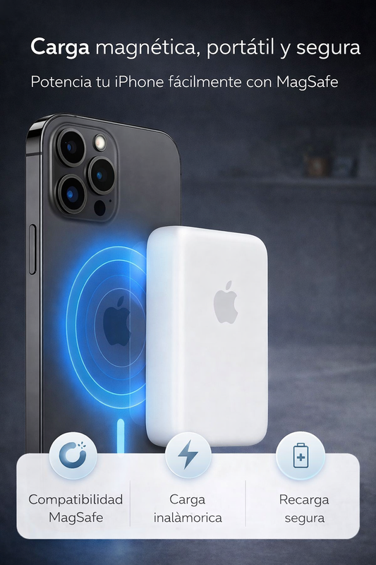 🔋 Battery Pack MagSafe 15000 mAh – Energía extra para tu iPhone en cualquier momento