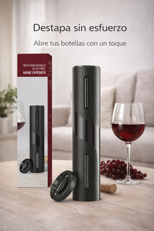 🍷 Sacacorchos Eléctrico Inalámbrico – Abre tus botellas fácil y sin esfuerzo