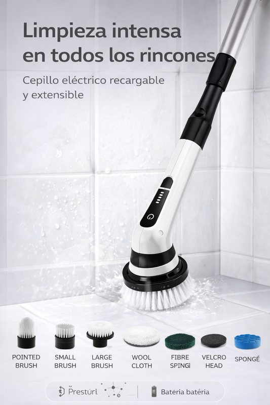 🧽 Cepillo Eléctrico Multifuncional – Limpieza profunda más rápida y cómoda