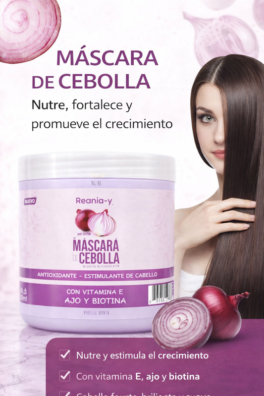 🧴 Mascara Capilar de Cebolla Sin Olor – Nutrición, brillo y suavidad para tu cabello