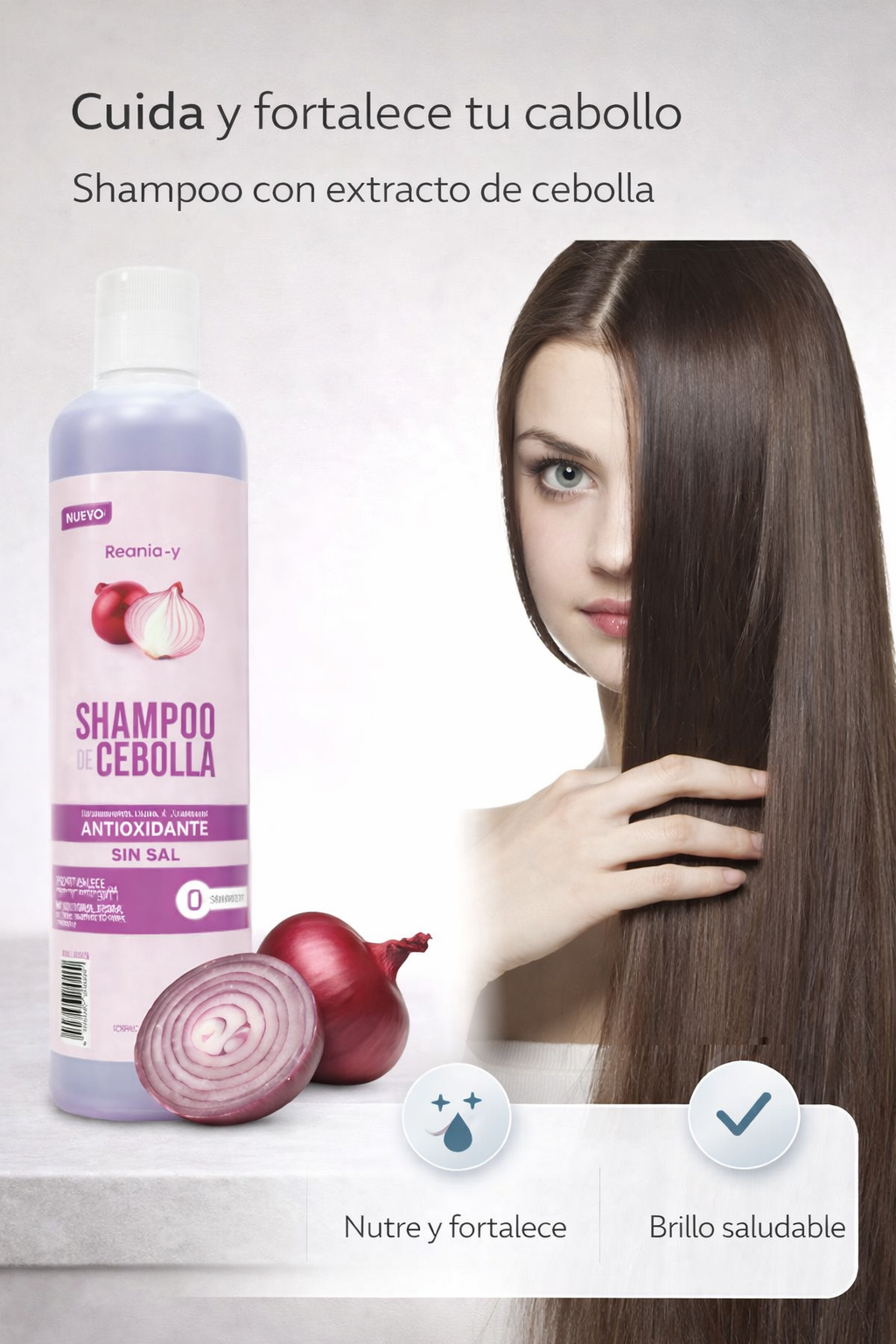🧴 Shampoo Capilar de Cebolla – Limpieza profunda y cuidado diario para tu cabello