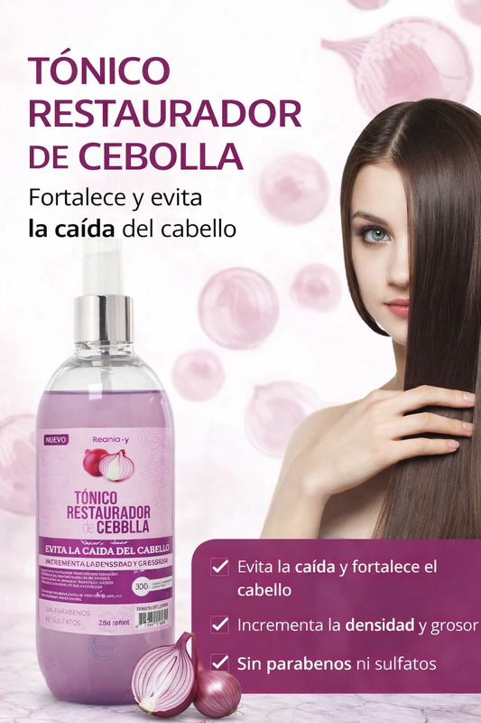 🧴 Tónico Capilar Restaurador de Cebolla 340 ml – Cuidado diario para un cabello con mejor apariencia
